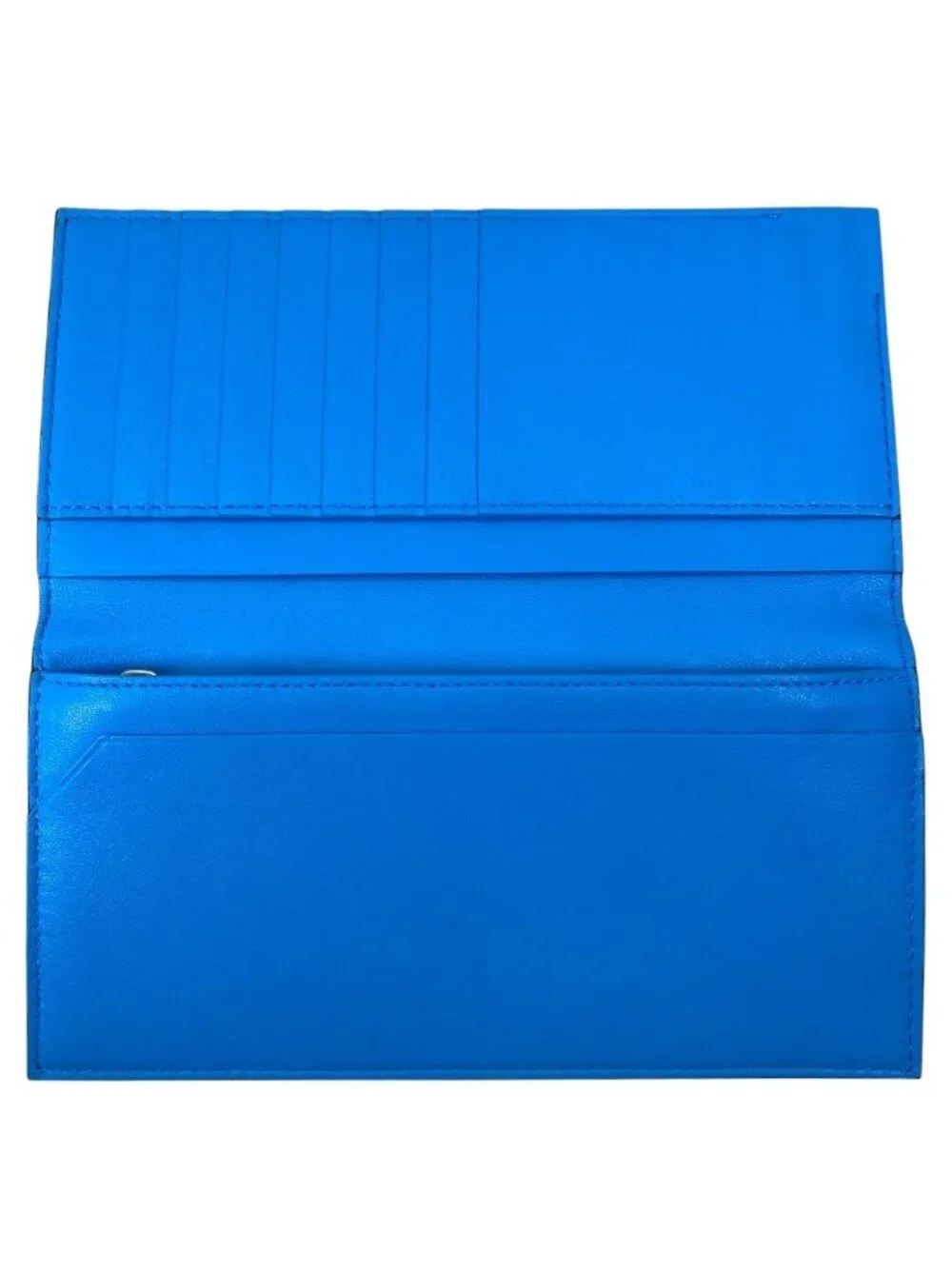 Bottega Veneta Bifold Wallet Leather Black Blue Practical Daily